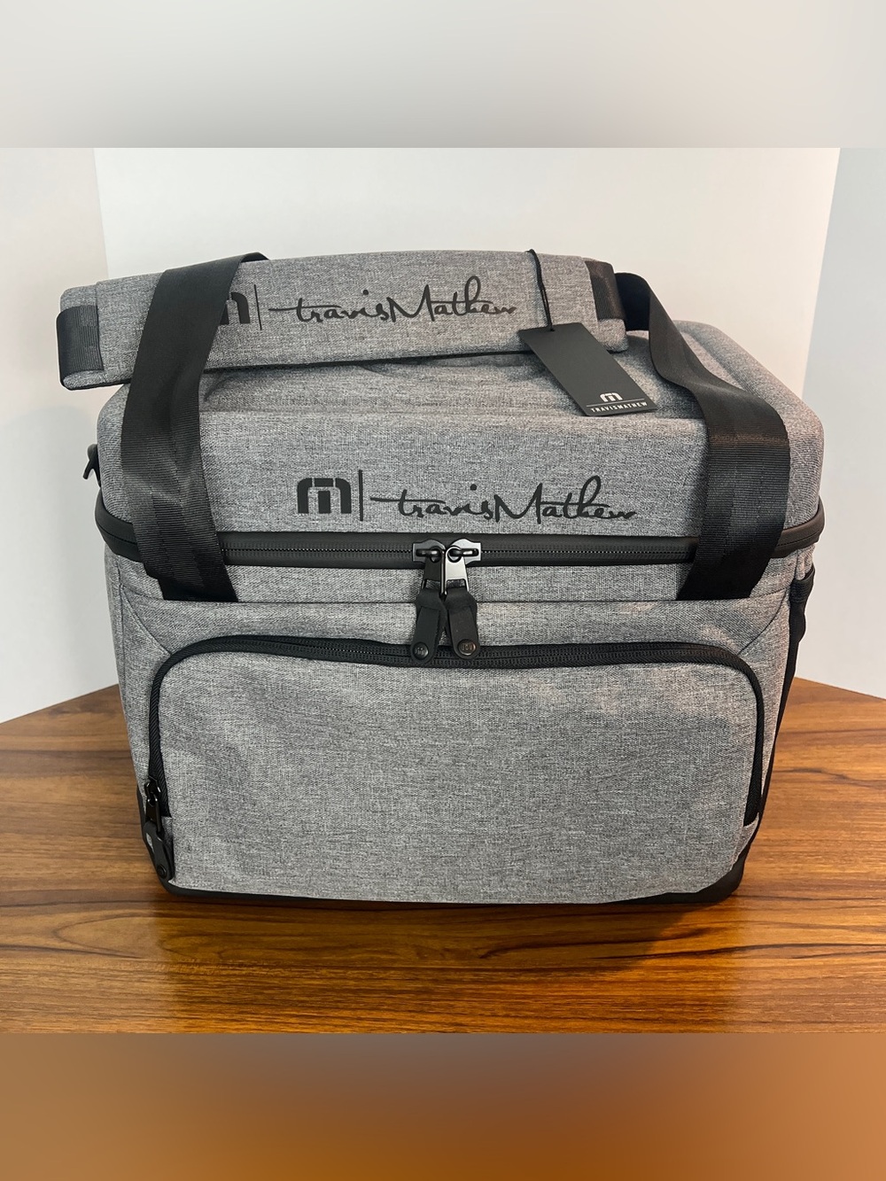 NWT Travis Mathew Cruise Cooler Bag 24-can Hard Top Soft Side Cube Grey Shoulder